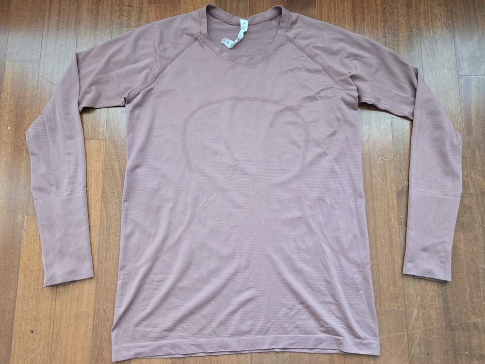Lululemon Shirt Women 14 Pink Swiftly Tech Long Sleeve Pullover Crew Thumbhole